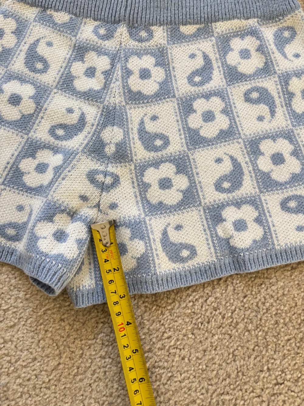 American Eagle Knit Tank Top and Short Sets Blue /white Sz M - Picture 8 of 16